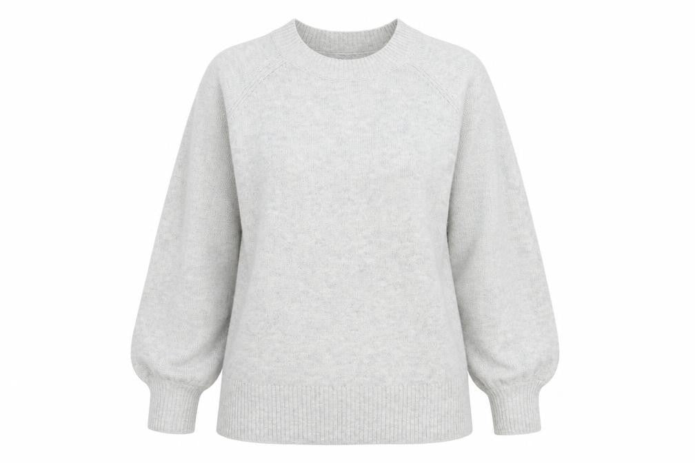 Papaya Womens Grey Crew Neck Acrylic Pullover Jumper Size L