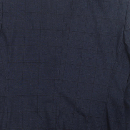 Preloved NEXT Mens Blue Plaid Polyester Jacket Suit Jacket Size 44 - Label