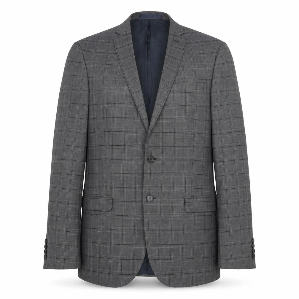 Red Herring Mens Grey Plaid Wool Jacket Suit Jacket Size 40