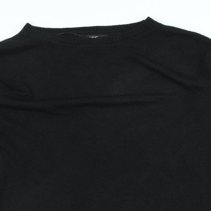 Preloved NEXT Womens Black Round Neck Acrylic Pullover Jumper Size 12 - Detail
