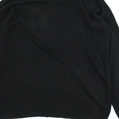 Preloved NEXT Womens Black Round Neck Acrylic Pullover Jumper Size 12 - Label