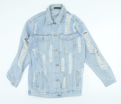 SHEIN Womens Blue Jacket Size S