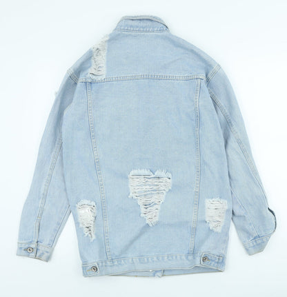 SHEIN Womens Blue Jacket Size S