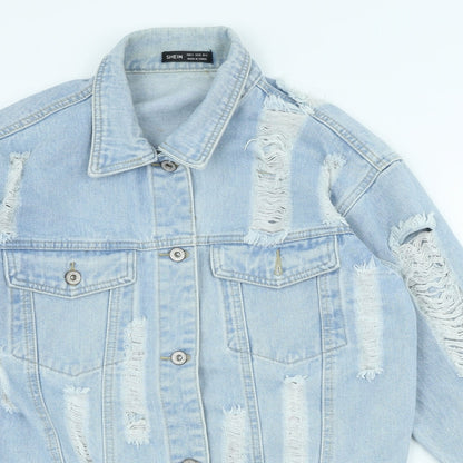 SHEIN Womens Blue Jacket Size S