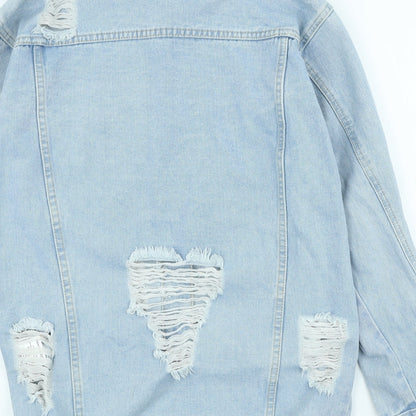 SHEIN Womens Blue Jacket Size S
