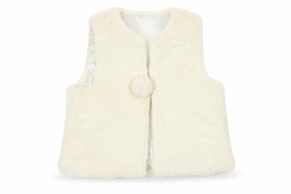 Billieblush Girls Ivory Gilet Coat Size 2 Years