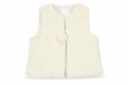 Billieblush Girls Ivory Gilet Coat Size 2 Years