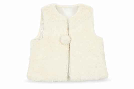 Billieblush Girls Ivory Gilet Coat Size 2 Years