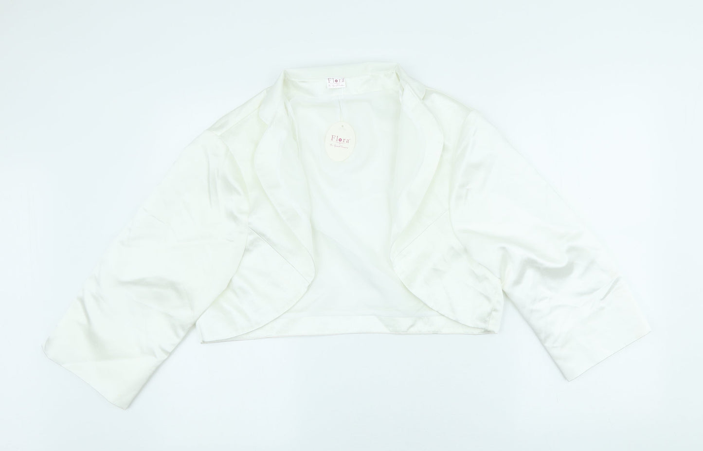Flora Womens Ivory Jacket Blazer Size XL