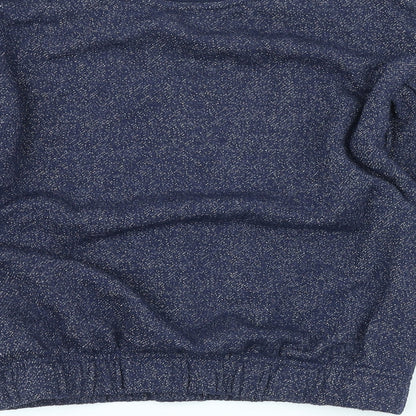 Preloved Nutmeg Girls Beige Crew Neck Polyester Pullover Jumper Size 8-9 Years - Label