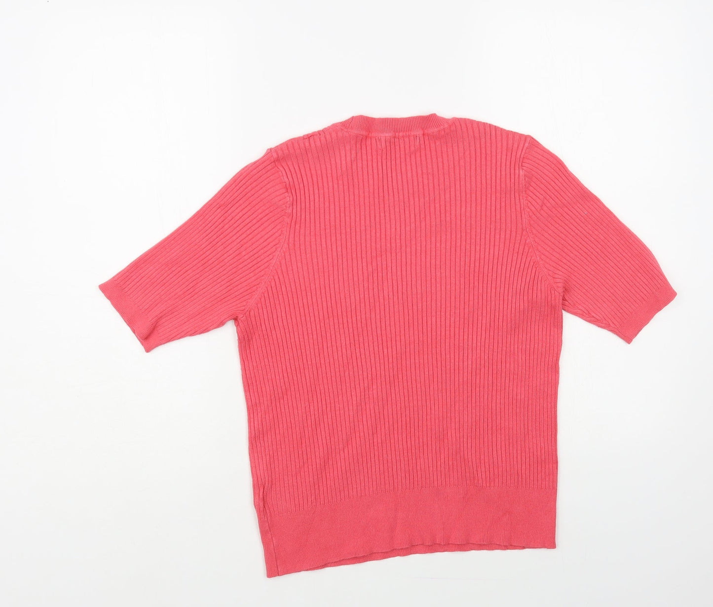 Marks and Spencer Womens Pink Crew Neck Viscose Pullover Jumper Size 16