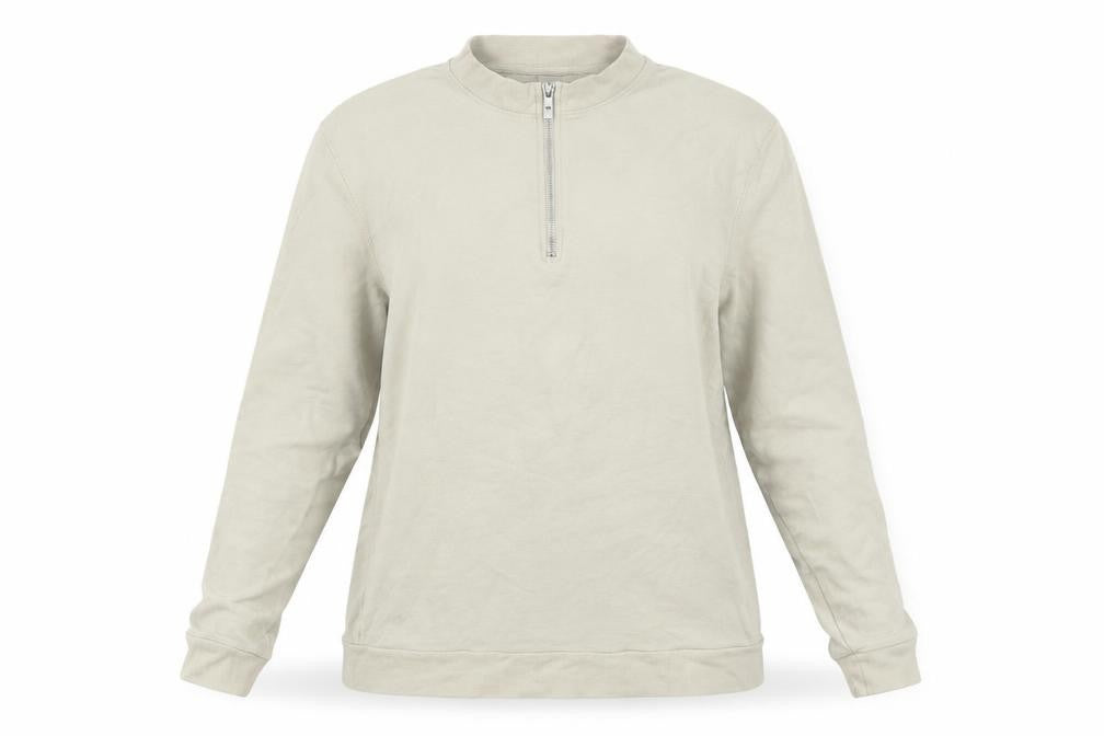 ASOS Womens Beige Cotton Pullover Sweatshirt Size M Zip