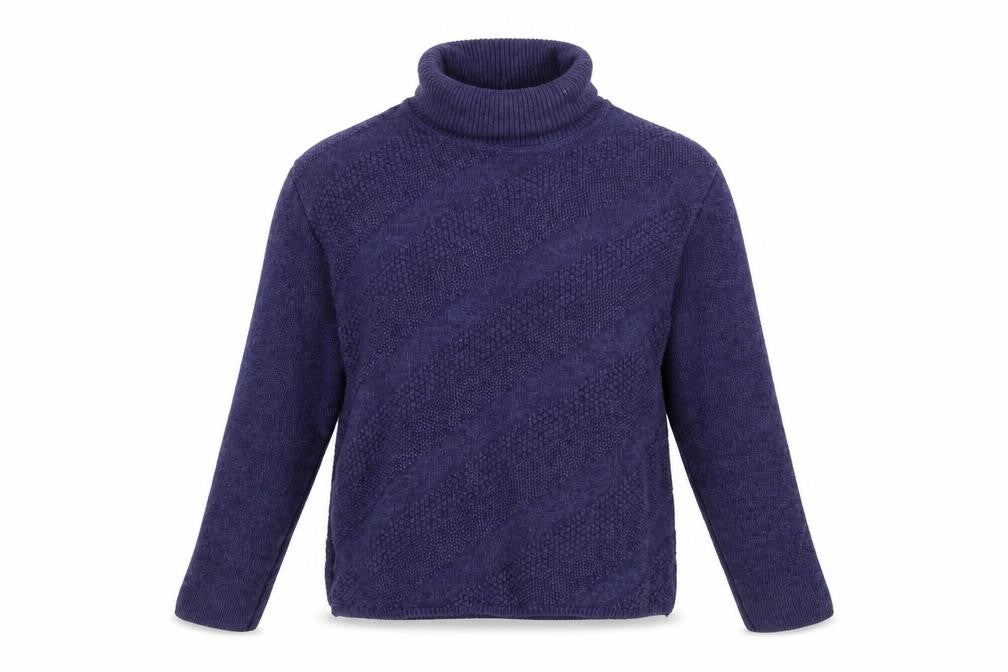 Zagara Womens Blue Roll Neck Acrylic Pullover Jumper Size M
