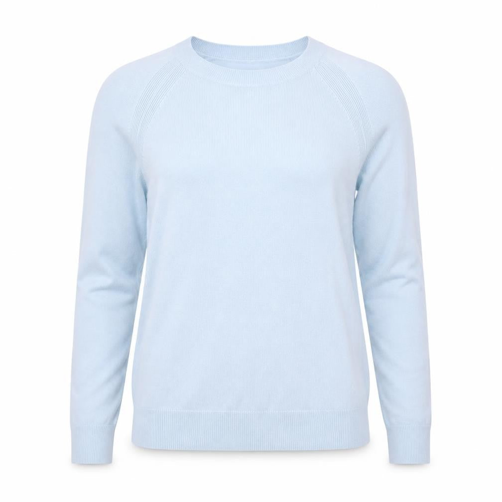 Marks & Spencer Womens Blue Round Neck Acrylic Pullover Jumper Size 8