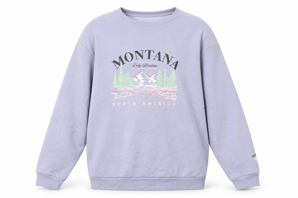 New Look Girls Blue Cotton Pullover Sweatshirt Size 10-11 Years - Montana North America