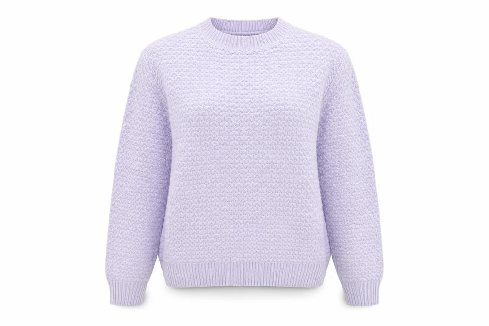 Marks & Spencer Womens Purple Round Neck Acrylic Pullover Jumper Size S