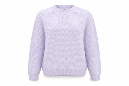 Marks & Spencer Womens Purple Round Neck Acrylic Pullover Jumper Size S