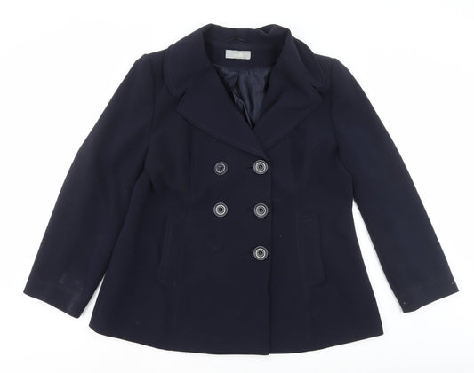 Wallis Womens Blue Jacket Coat Size 18