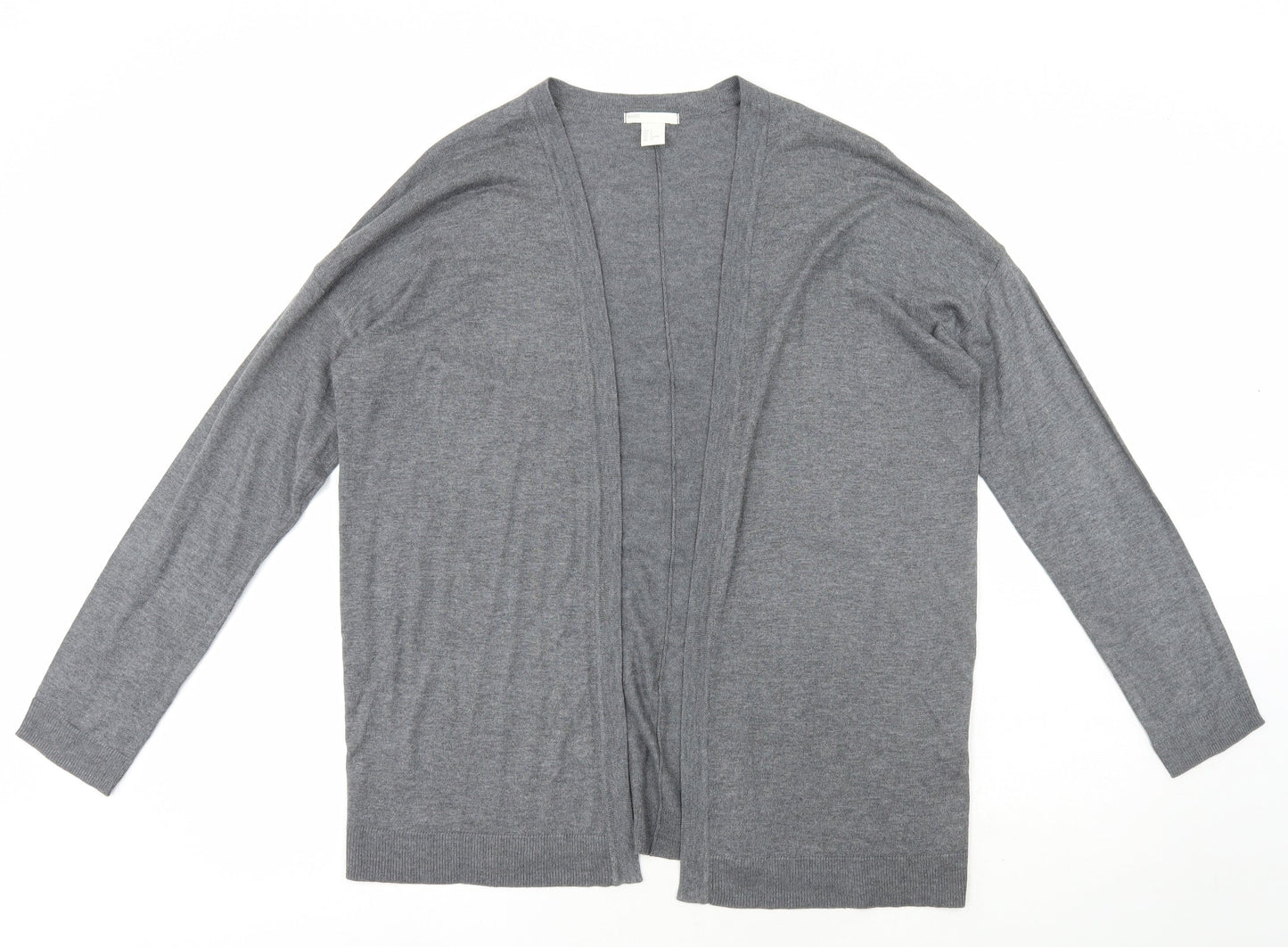 H&M Womens Grey Viscose Cardigan Jumper Size S