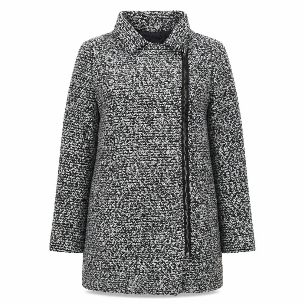 JustFab Womens Grey Jacket Coat Size L