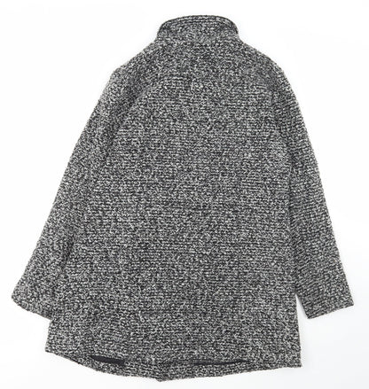 JustFab Womens Grey Jacket Coat Size L