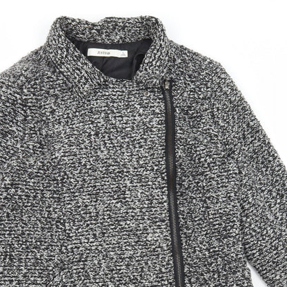 JustFab Womens Grey Jacket Coat Size L