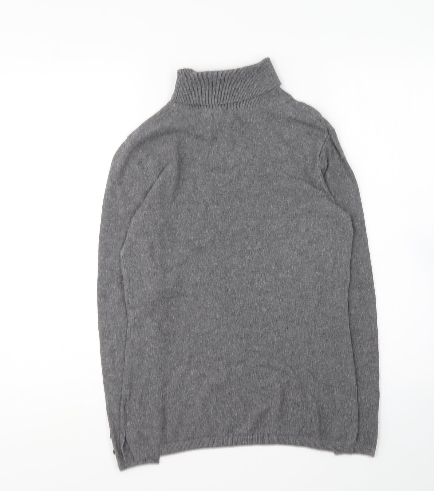South Womens Grey Roll Neck Viscose Pullover Jumper Size 10