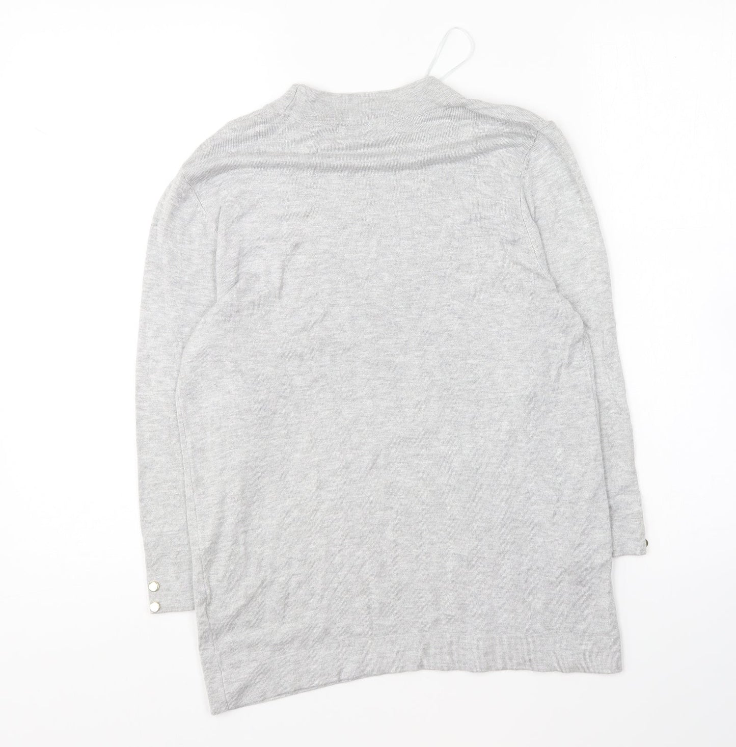 TU Womens Grey Round Neck Viscose Pullover Jumper Size 12