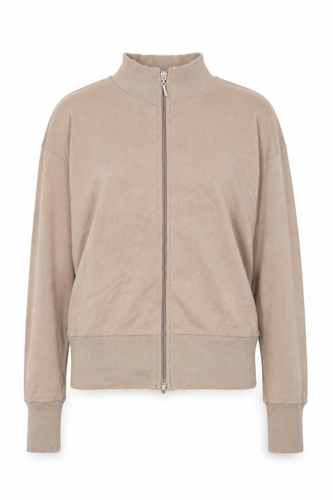 Internagional Womens Brown Cotton Full Zip Sweatshirt Size 14