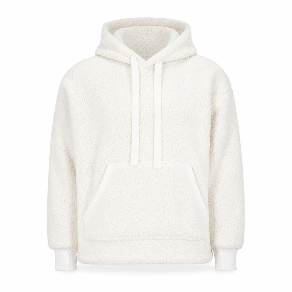 Teddy Soft Womens Ivory Polyester Pullover Hoodie Size 8 - Loungewear