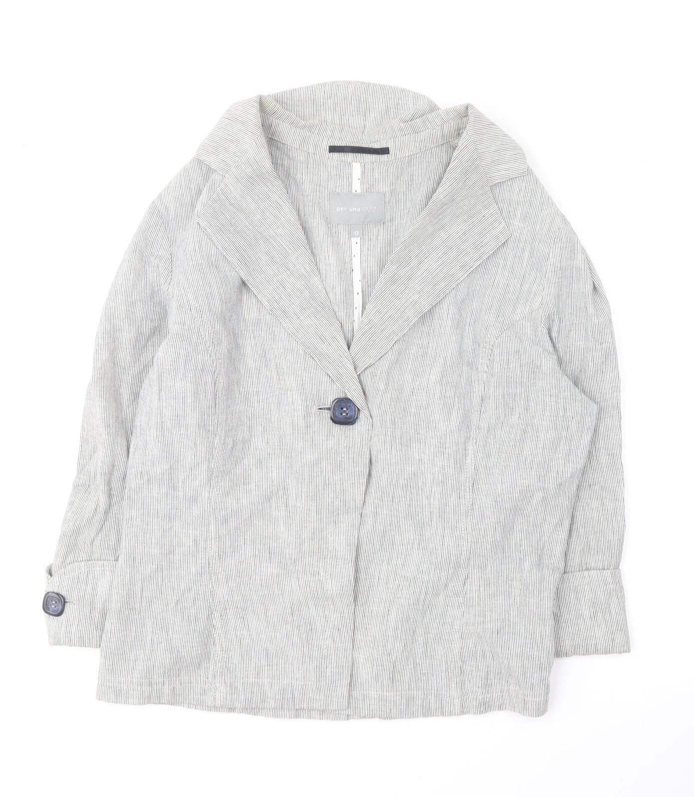 Per Una Womens Grey Jacket Blazer Size 12