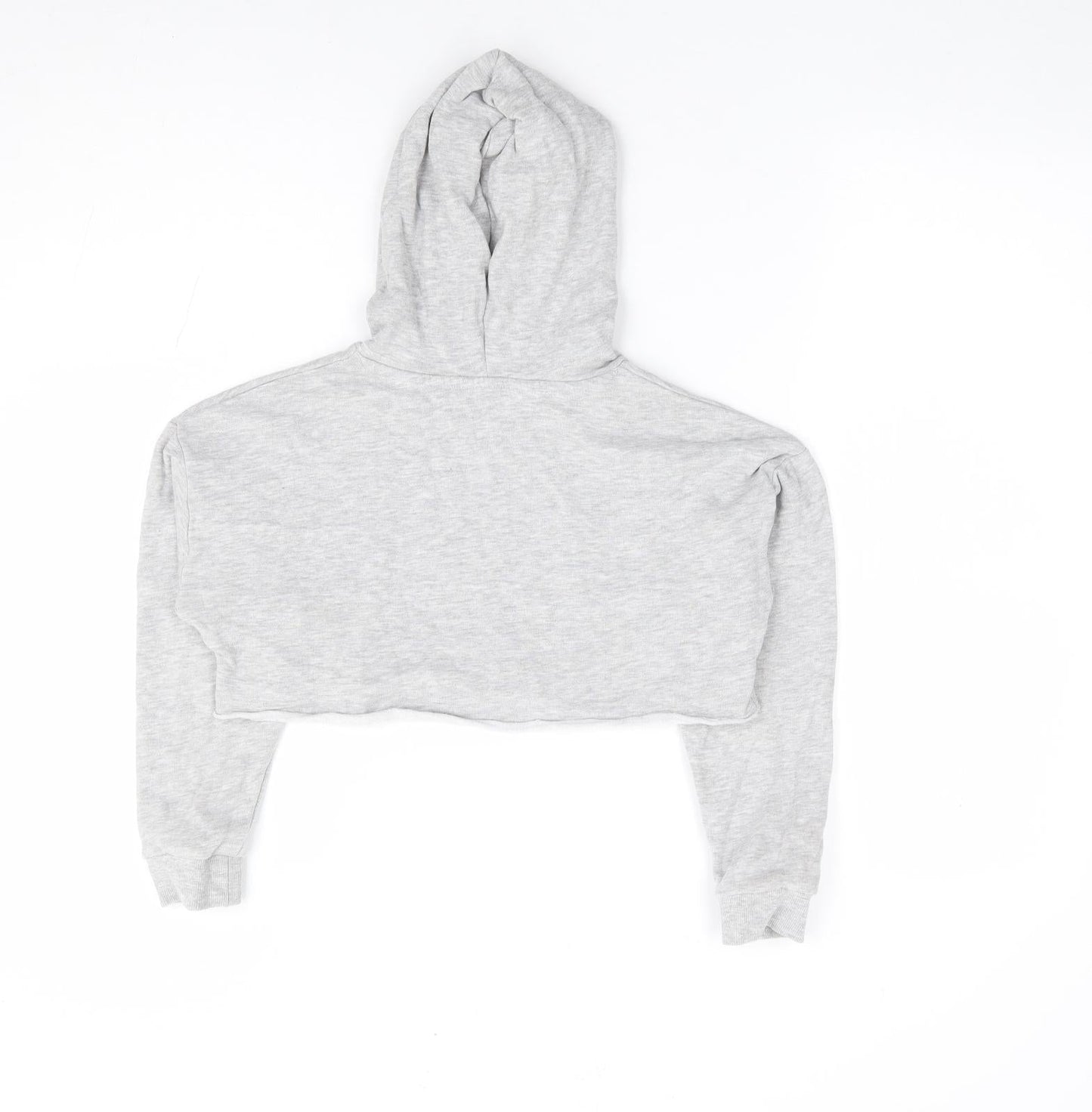 Matalan Girls Grey Cotton Pullover Hoodie Size 10 Years Pullover