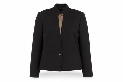 Primciples Womens Brown Polyester Jacket Suit Jacket Size 16