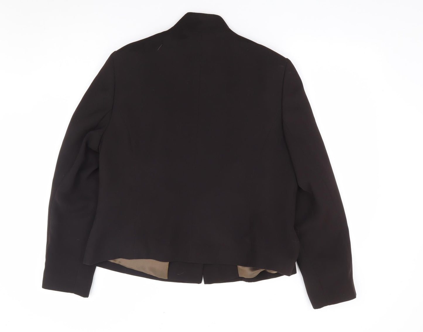 Primciples Womens Brown Polyester Jacket Suit Jacket Size 16
