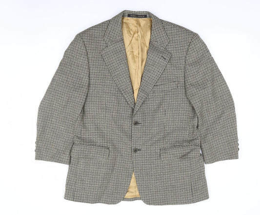 Marks and Spencer Mens Multicoloured Plaid Wool Jacket Suit Jacket Size 40