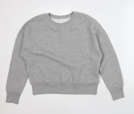 Preworn Mens Grey Polyester Pullover Sweatshirt Size M