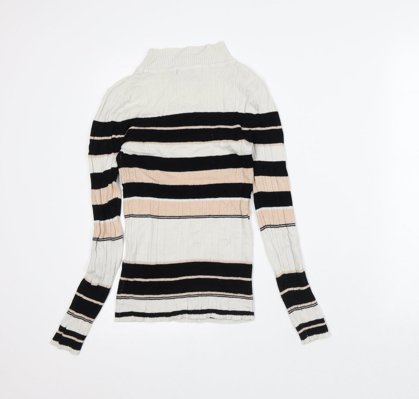 Atmosphere Womens Multicoloured Striped Cotton Pullover Sweatshirt Size 12