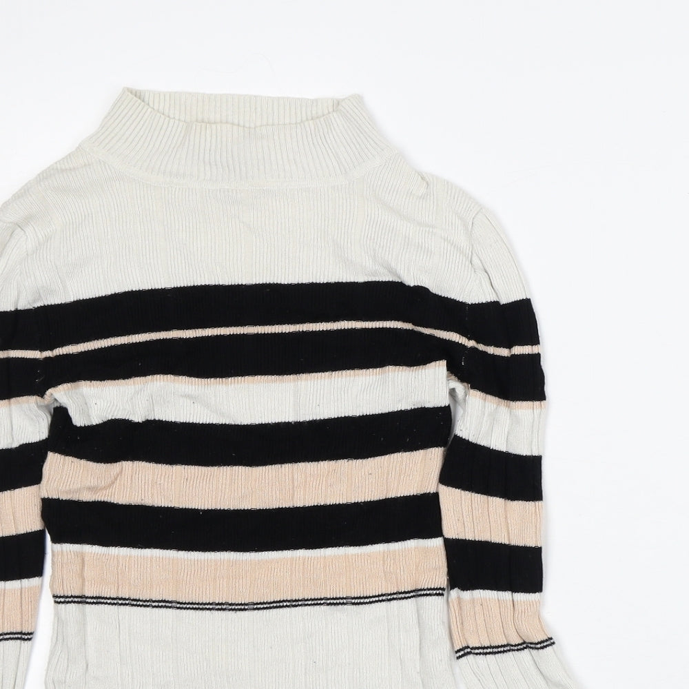 Atmosphere Womens Multicoloured Striped Cotton Pullover Sweatshirt Size 12