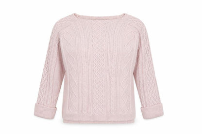 TRU Collection Womens Pink Round Neck Cotton Pullover Jumper Size S