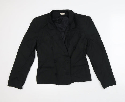 Clu Womens Black Jacket Blazer Size 12
