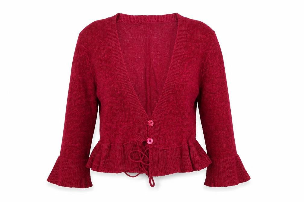 Planet Womens Pink V-Neck Polyester Cardigan Jumper Size S