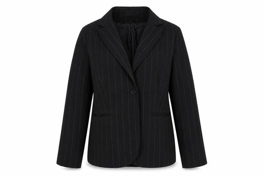 Atmosphere Womens Black Striped Jacket Blazer Size 16