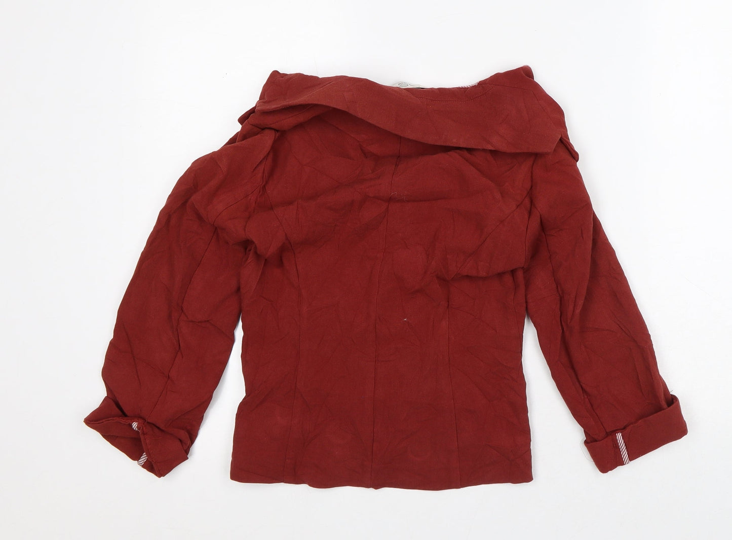 New Look Womens Brown Striped Jacket Blazer Size 8