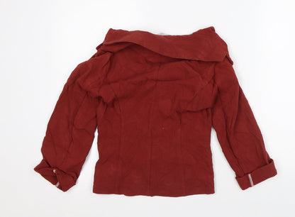 New Look Womens Brown Striped Jacket Blazer Size 8