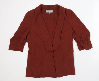 Marks & Spencer Womens Brown Jacket Blazer Size 10 - Short Sleeves