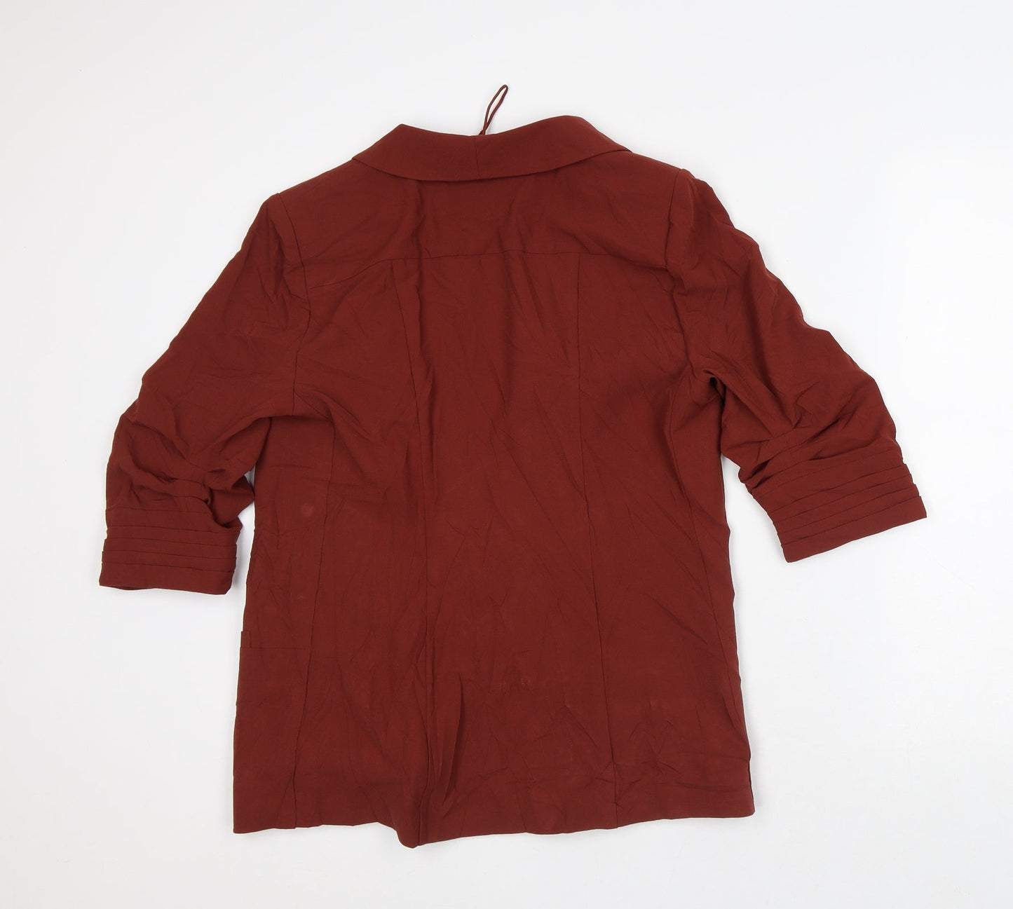 Marks and Spencer Womens Brown Jacket Blazer Size 10 - Short Sleeves