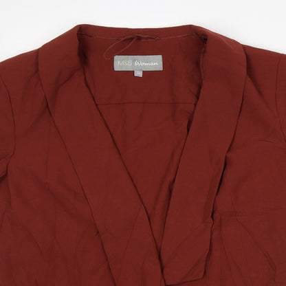 Marks & Spencer Womens Brown Jacket Blazer Size 10 - Short Sleeves