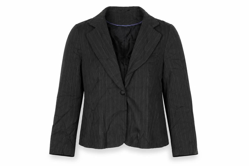 George Womens Grey Striped Jacket Blazer Size 18