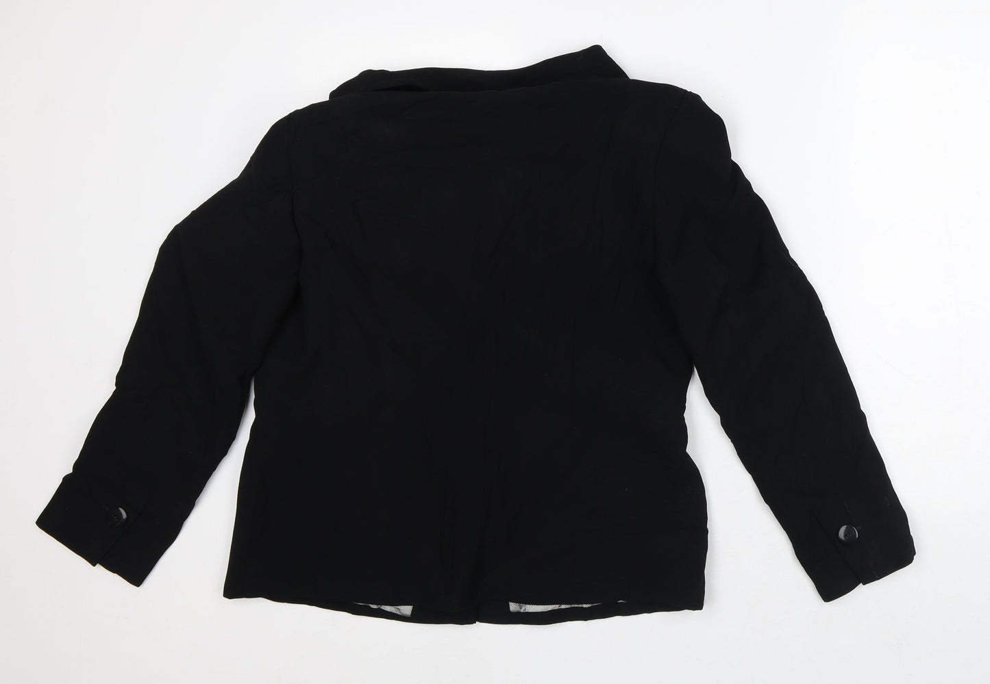 Busy Womens Black Jacket Blazer Size L