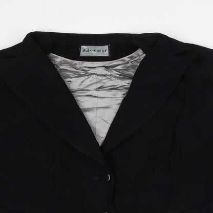Busy Womens Black Jacket Blazer Size L
